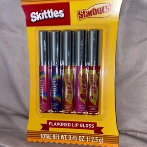 Skittles and Starburst Flavored Lip Gloss Set by Taste Beauty NIP